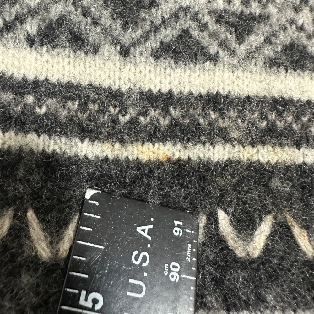 Maglia Donna Vintage Wool Blend Turtleneck Sweater Made in Italy Gray White Med - Picture 8 of 10